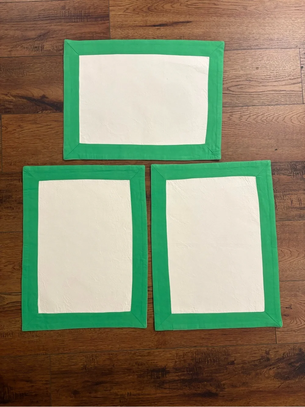 Home James Hamptons 16 Pc Cotton Table Linen Set Green Placemats Napkins